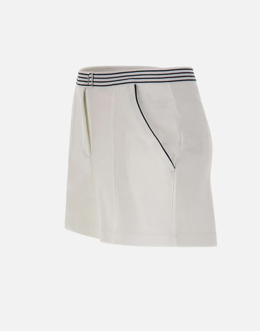 LACOSTE Shorts in piqué WHITE Donna 