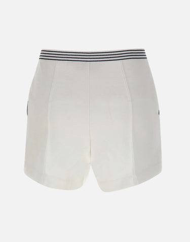 LACOSTE Shorts in piqué WHITE Donna 