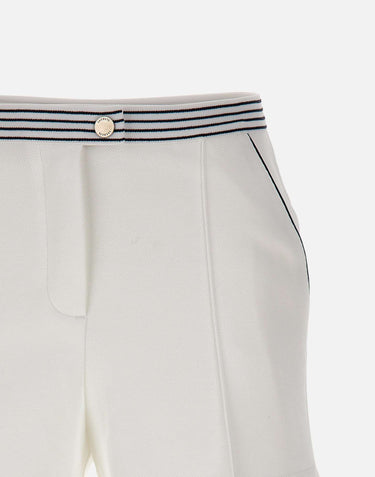 LACOSTE Shorts in piqué WHITE Donna 