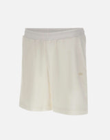 LACOSTE Shorts in jersey testurizzato WHITE Uomo 