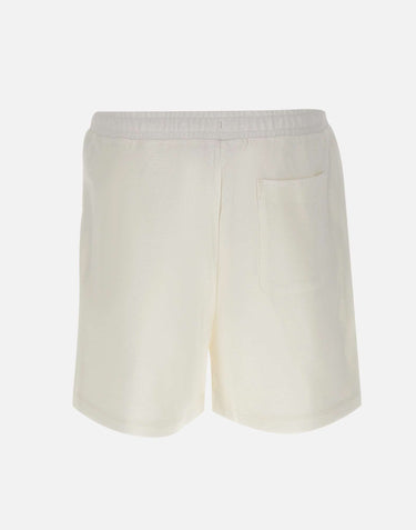LACOSTE Shorts in jersey testurizzato WHITE Uomo 