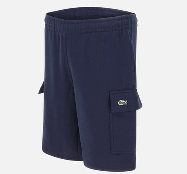 LACOSTE Shorts cargo in cotone felpato BLUE Uomo 