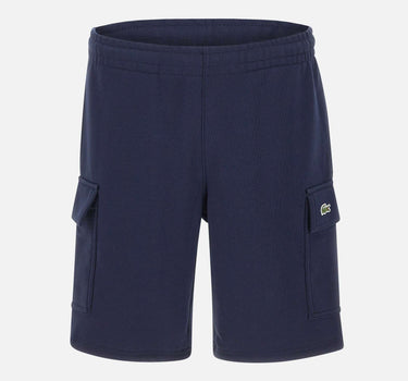 LACOSTE Shorts cargo in cotone felpato BLUE Uomo 