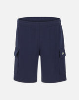 LACOSTE Shorts cargo in cotone felpato BLUE Uomo 