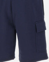 LACOSTE Shorts cargo in cotone felpato BLUE Uomo 
