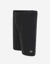LACOSTE Shorts in tessuto felpato BLACK Uomo 