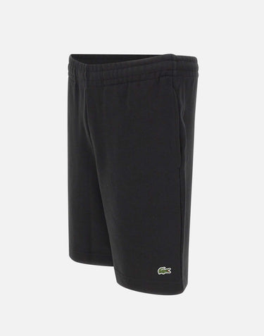 LACOSTE Shorts in tessuto felpato BLACK Uomo 