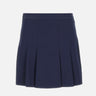 LACOSTE Gonna corta plissettata in cotone elasticizzato BLUE Donna 