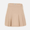 LACOSTE Gonna corta plissettata in cotone elasticizzato BEIGE Donna 