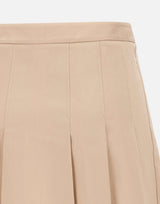 LACOSTE Gonna corta plissettata in cotone elasticizzato BEIGE Donna 
