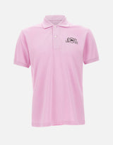 LACOSTE Polo classic fit con logo grafico Pink Uomo 