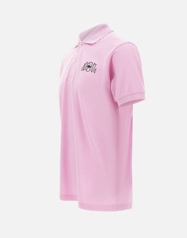 LACOSTE Polo classic fit con logo grafico Pink Uomo 