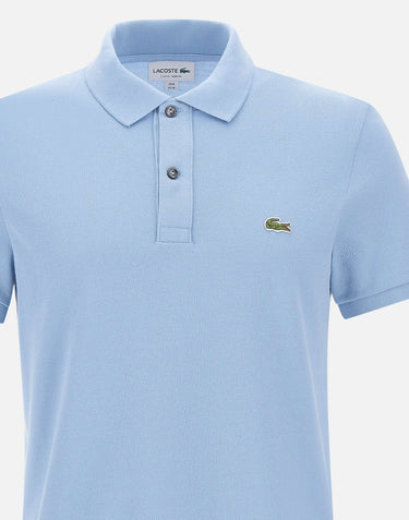 LACOSTE Polo in cotone Light Blue Uomo 