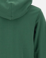 LACOSTE Felpa in cotone con zip e cappuccio GREEN Uomo 