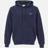 LACOSTE Felpa in cotone con zip e cappuccio BLUE Uomo 