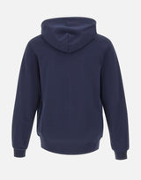 LACOSTE Felpa in cotone con zip e cappuccio BLUE Uomo 