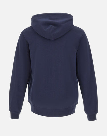 LACOSTE Felpa in cotone con zip e cappuccio BLUE Uomo 