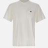 LACOSTE T-shirt in cotone con taschino WHITE Uomo 