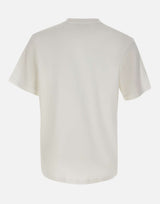 LACOSTE T-shirt in cotone con taschino WHITE Uomo 