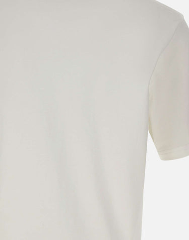 LACOSTE T-shirt in cotone con taschino WHITE Uomo 