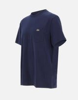 LACOSTE T-shirt in cotone con taschino BLUE Uomo 