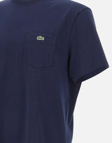 LACOSTE T-shirt in cotone con taschino BLUE Uomo 