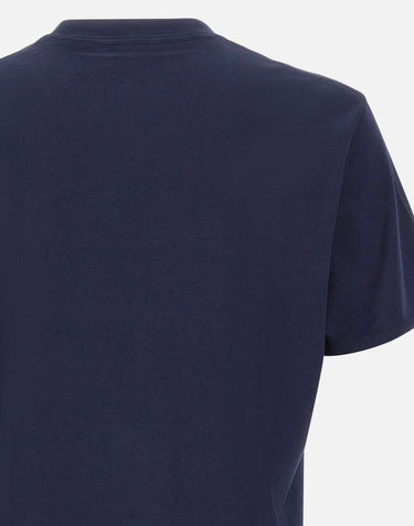 LACOSTE T-shirt in cotone con taschino BLUE Uomo 