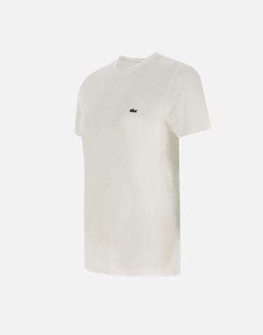 LACOSTE T-shirt in cotone pima WHITE Uomo 