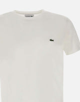 LACOSTE T-shirt in cotone pima WHITE Uomo 