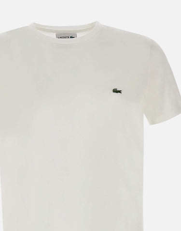 LACOSTE T-shirt in cotone pima WHITE Uomo 