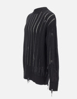 Maglia girocollo destroyed S6LAMAKN030 110 LANEUS 