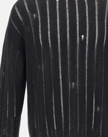 Maglia girocollo destroyed S6LAMAKN030 110 LANEUS 