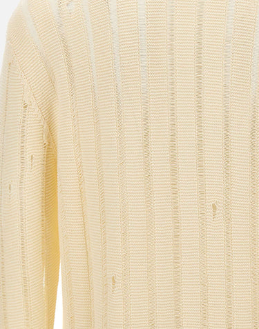 Cardigan in maglia destroyed S6LAMAKP042 015 LANEUS 