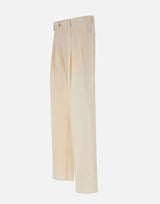 LANEUS Pantaloni a gamba larga WHITE Uomo 