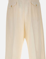 LANEUS Pantaloni a gamba larga WHITE Uomo 