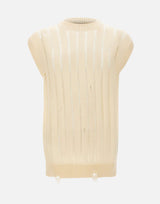 LANEUS Gilet destroyed WHITE Uomo 