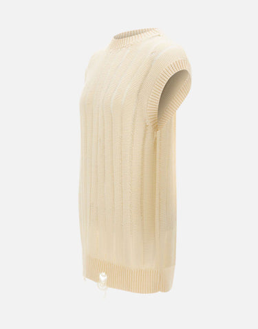 LANEUS Gilet destroyed WHITE Uomo 
