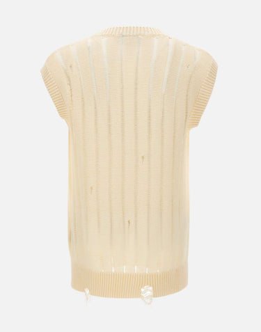 LANEUS Gilet destroyed WHITE Uomo 