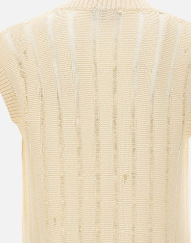 LANEUS Gilet destroyed WHITE Uomo 
