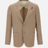 LARDINI Blazer in lana, viscosa e lino BROWN Uomo 