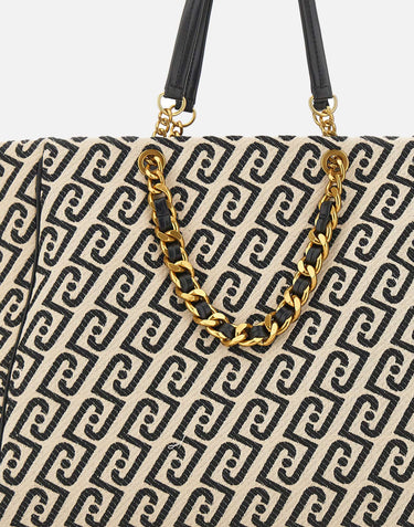 Borsa a spalla grande con monogram AA6116T380A Y9775 LIU-JO 