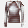 Maglia in misto cotone con cut-out CA6065MS52G C3975 LIU-JO 