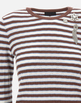 Maglia in misto cotone con cut-out CA6065MS52G C3975 LIU-JO 