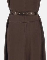 LIU-JO Abito asimmetrico con spacco BROWN Donna 
