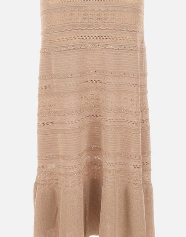 Abito lungo in maglia traforata CA6241MA06S A4389 LIU-JO 