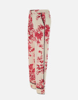 Pantaloni in raso stampato CA6254TS061 P9626 LIU-JO 