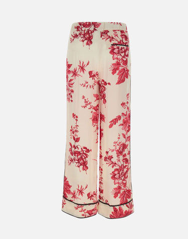 Pantaloni in raso stampato CA6254TS061 P9626 LIU-JO 
