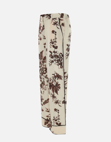 Pantaloni in raso stampato CA6254TS061 P9654 LIU-JO 