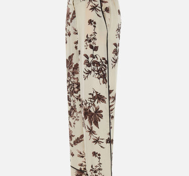 Pantaloni in raso stampato CA6254TS061 P9654 LIU-JO 