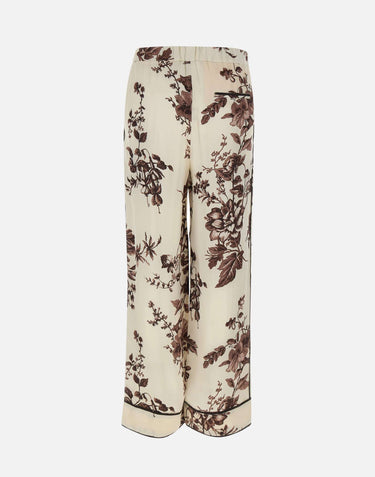 Pantaloni in raso stampato CA6254TS061 P9654 LIU-JO 